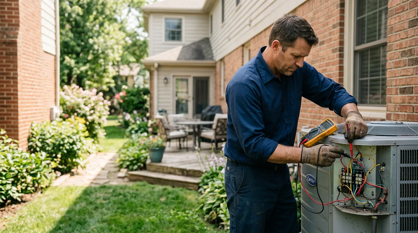 HVAC technician working near Harbor City, CA